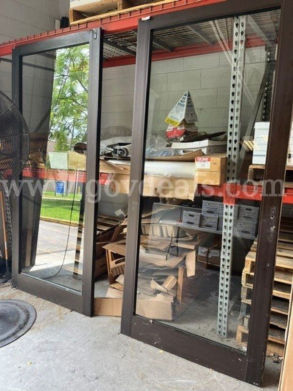 2 glass doors