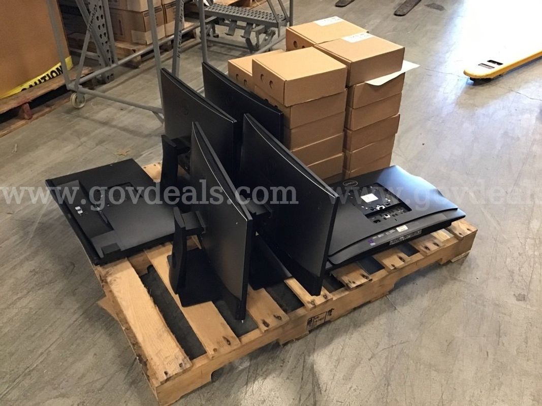 1 pallet of brackets and 6 computers