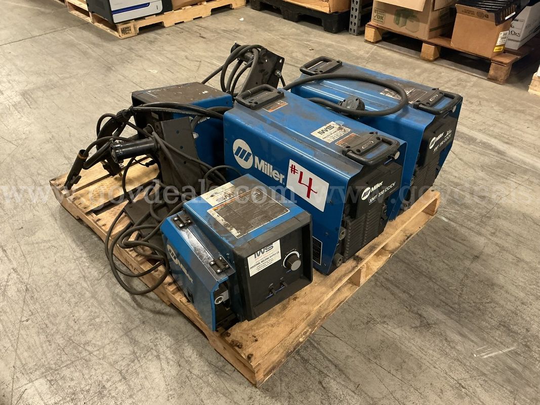 2 Miller XMT 350s Power Source & 2 Miller Wire Feeders (#4)
