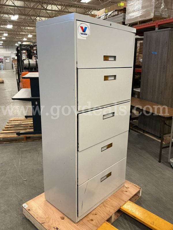 1 five drawer lateral filing cabinet