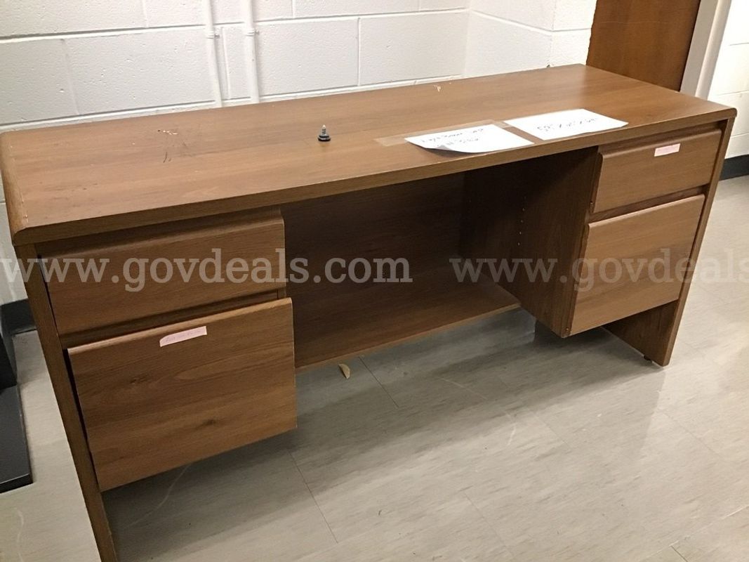 1 light brown desk
