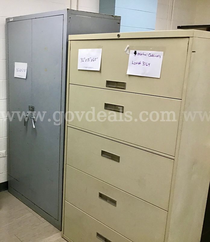 2 metal cabinets