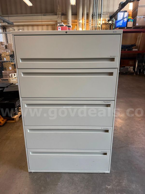 5-Drawer Metal Lateral Filing Cabinet