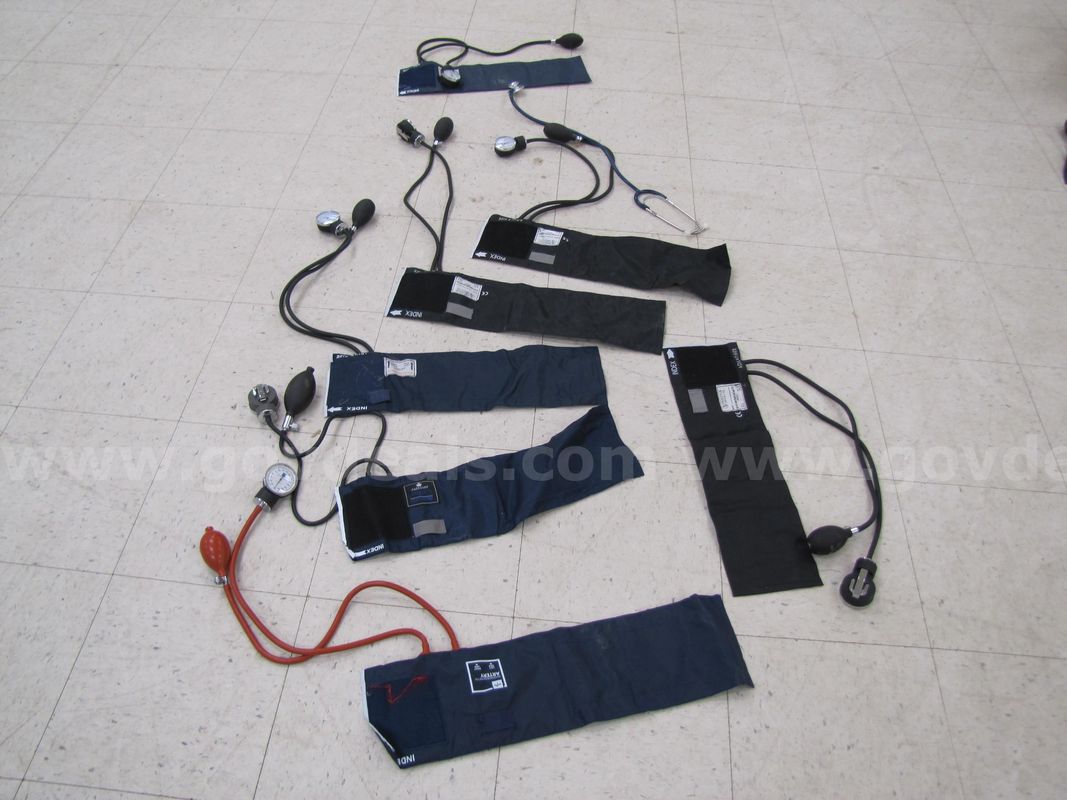 Blood pressure cuffs and stethoscope