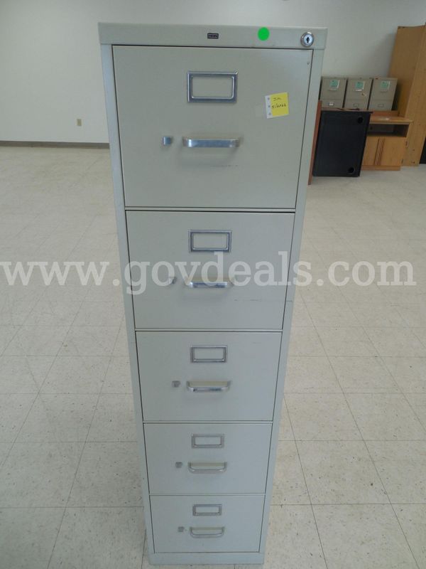 Five drawer filing cabinet