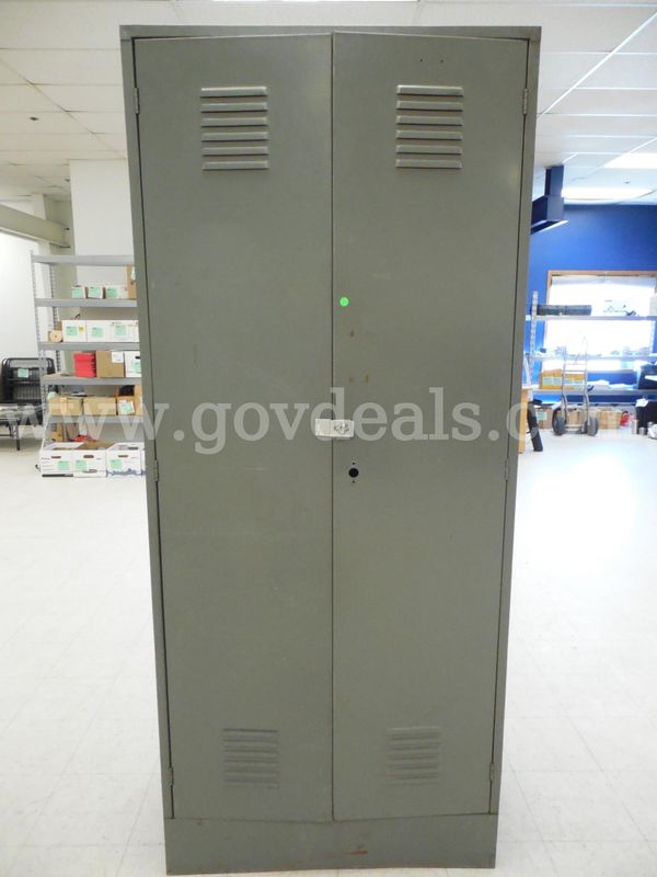 Two drawer metal storage unit
