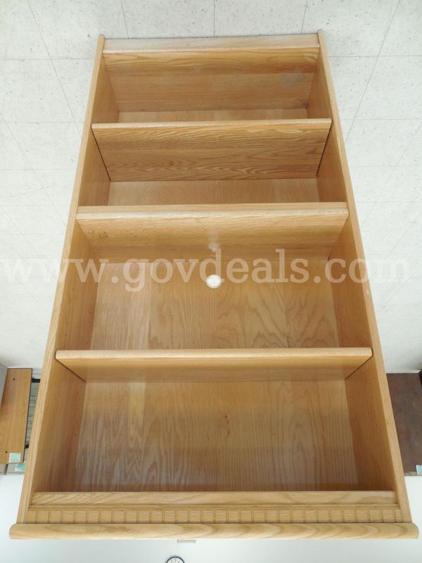 Wooden shelving unit