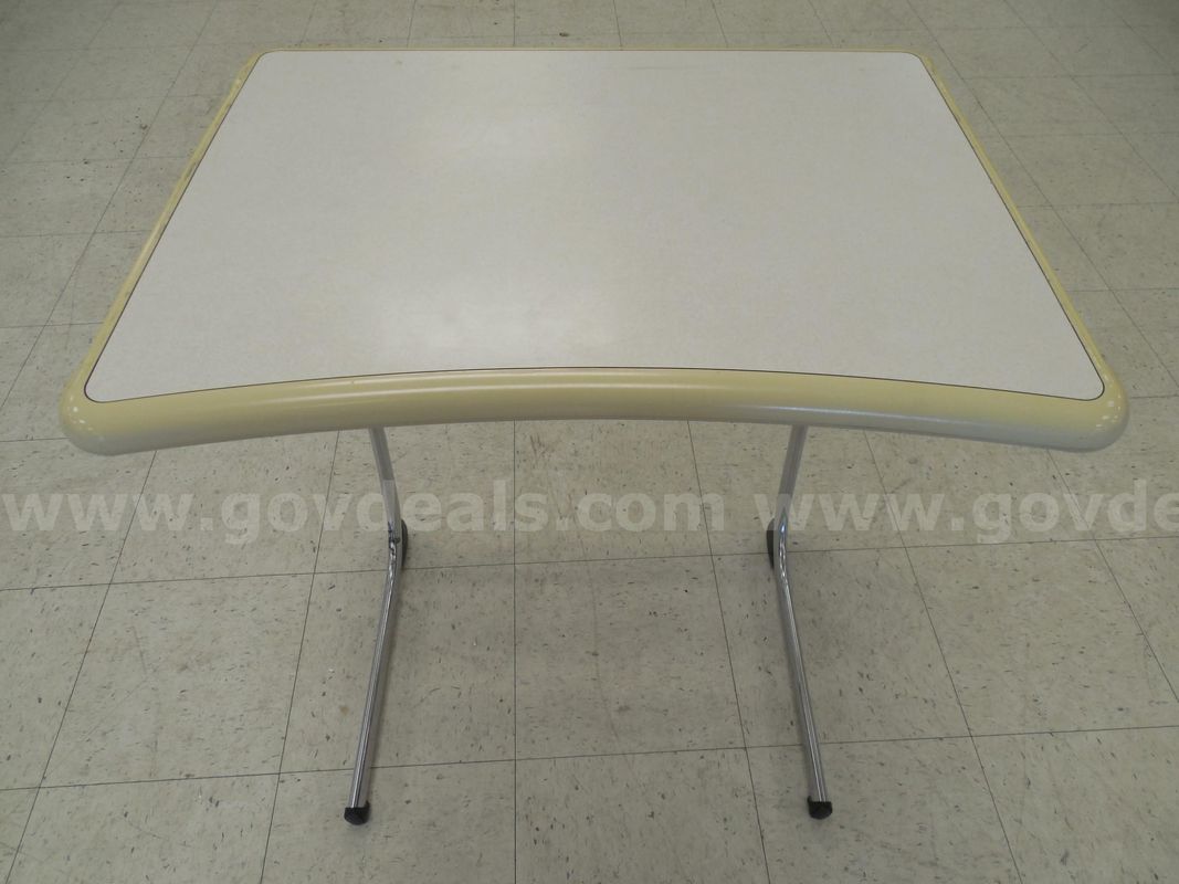 Metal and plastic student desk