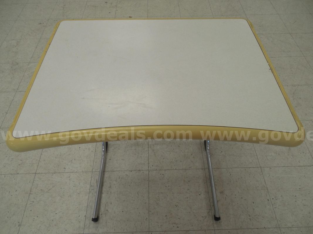 Metal and plastic student desk