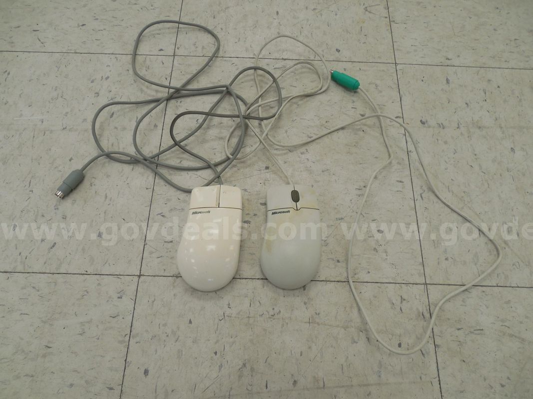 Vintage Microsoft mouse pair