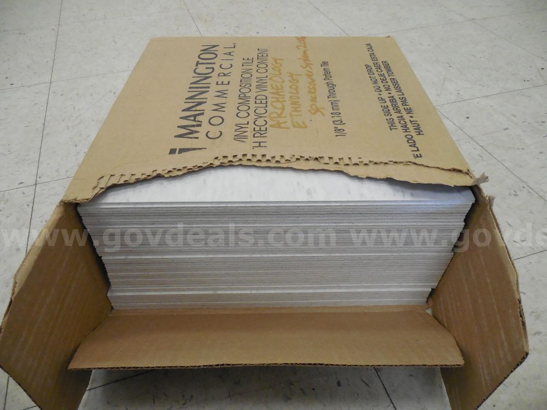 Composite vinyl tiles - White/Grey - Qty. 40
