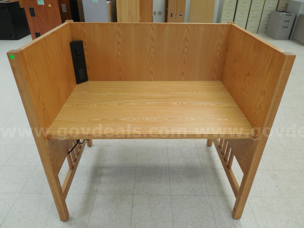 Wooden study carrel