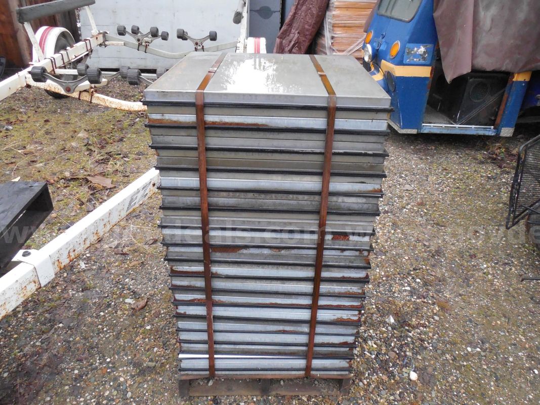 Steel floor tiles